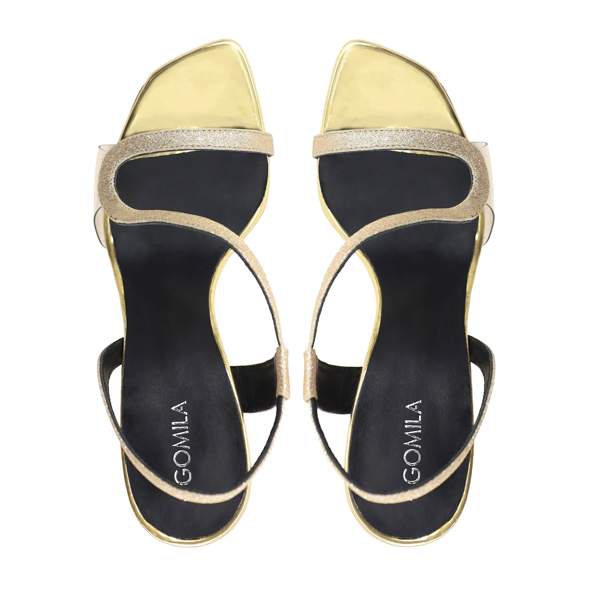 Kily - Women's Golden Strapped Heels